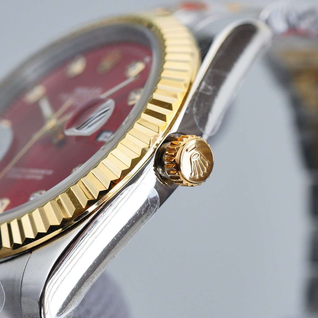 DATEJUST 41MM TWO-TONE RED DIAL JUBILEE BRACELET