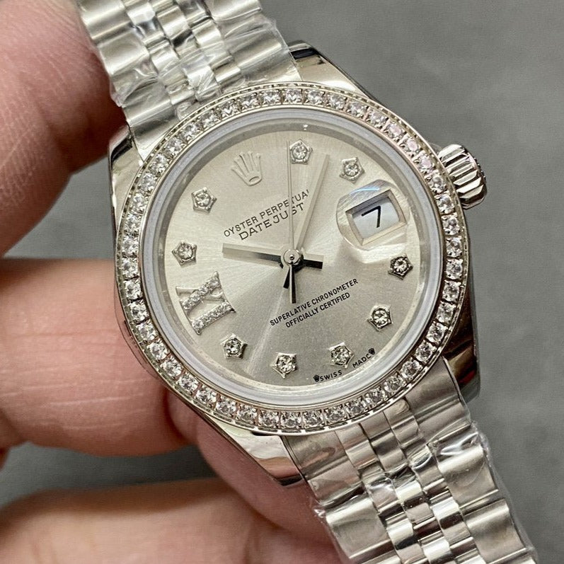 DATEJUST 28MM DIAMOND BEZEL STAINLESS STEEL
