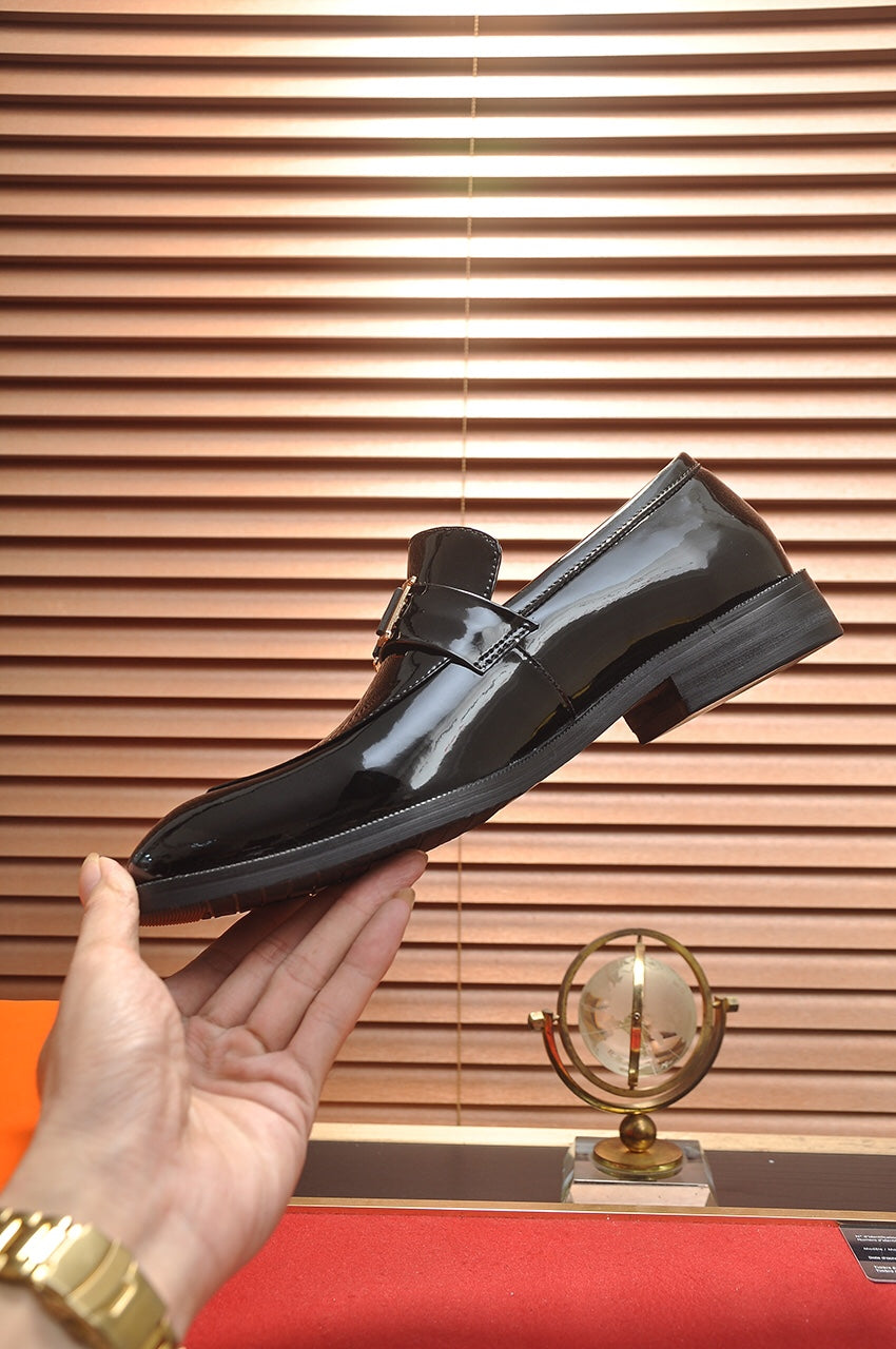 HM Men's Loafer Black Patent Leather 526110