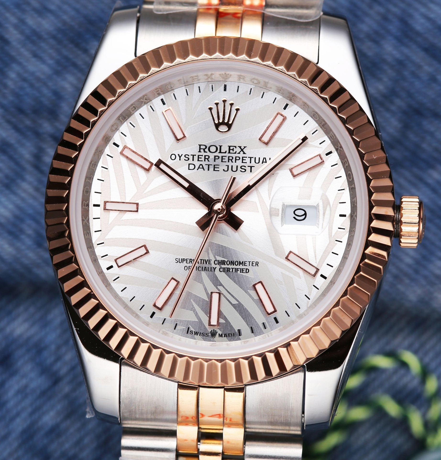 Rolex Datejust 41mm Pink Gold Silver