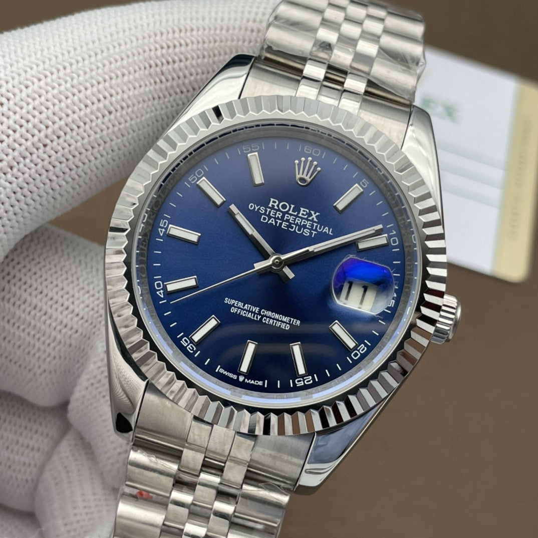 Rolex Datejust 41mm Silver Blue Dial