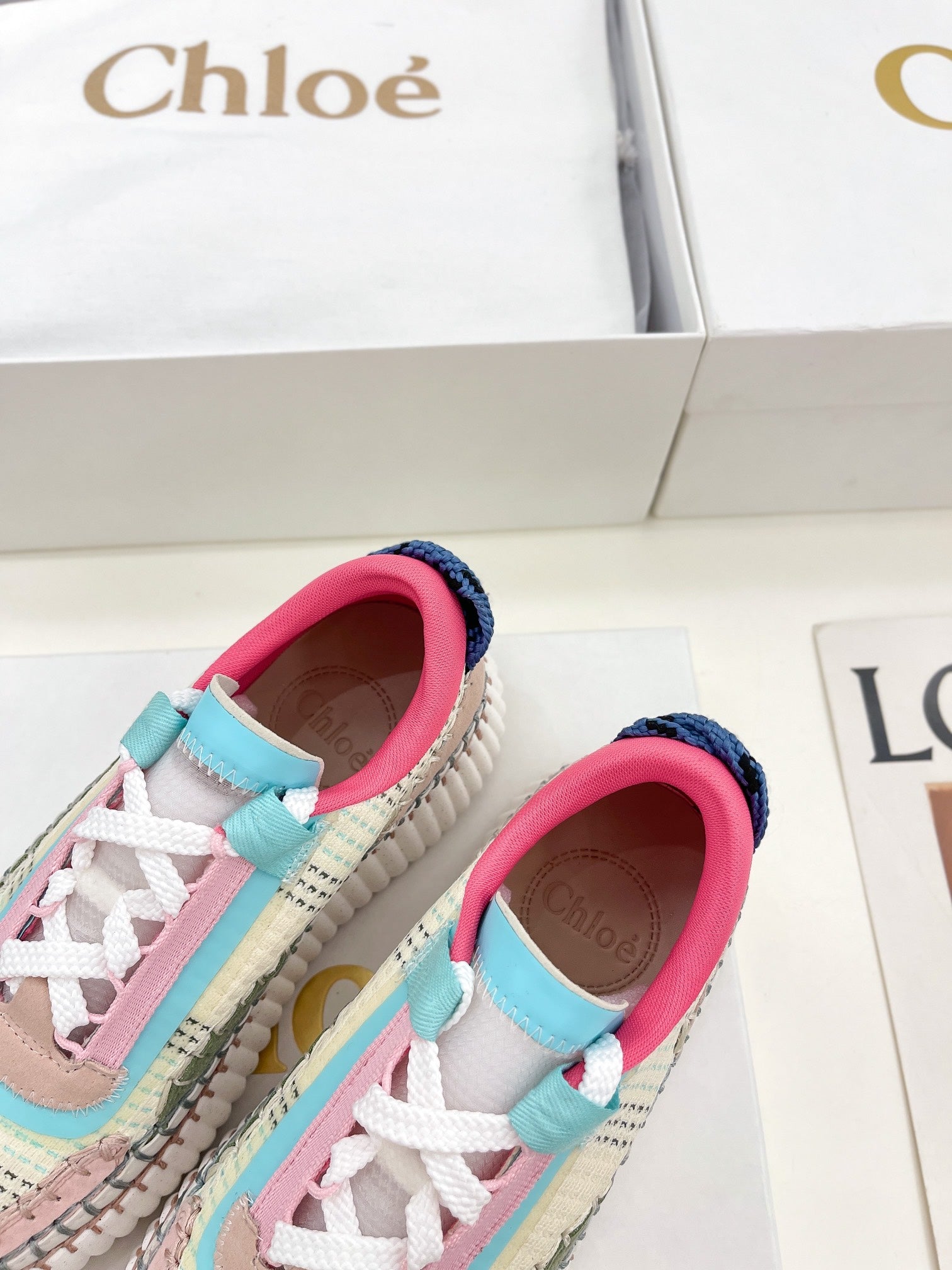CHLOE NAMA SNEAKER IN COLORFUL SPECIAL FABRIC