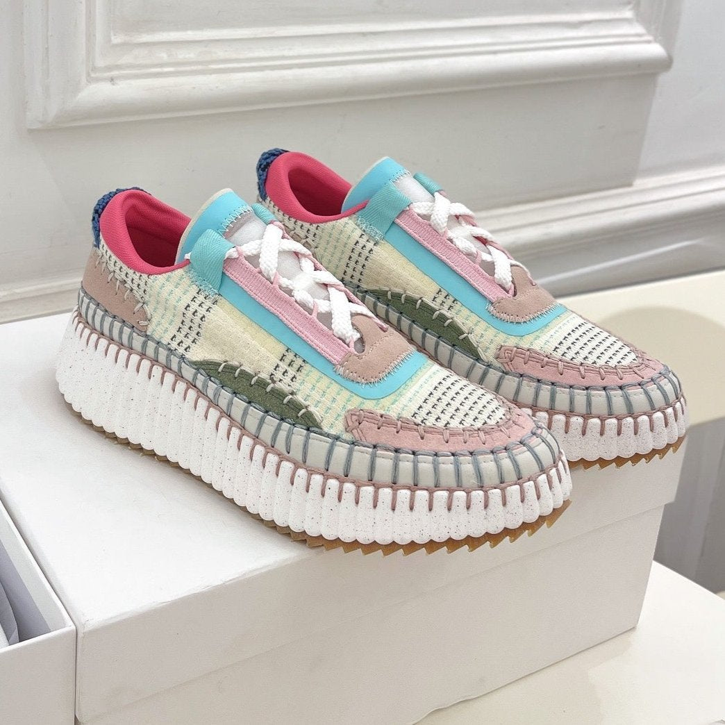 CHLOE NAMA SNEAKER IN COLORFUL SPECIAL FABRIC