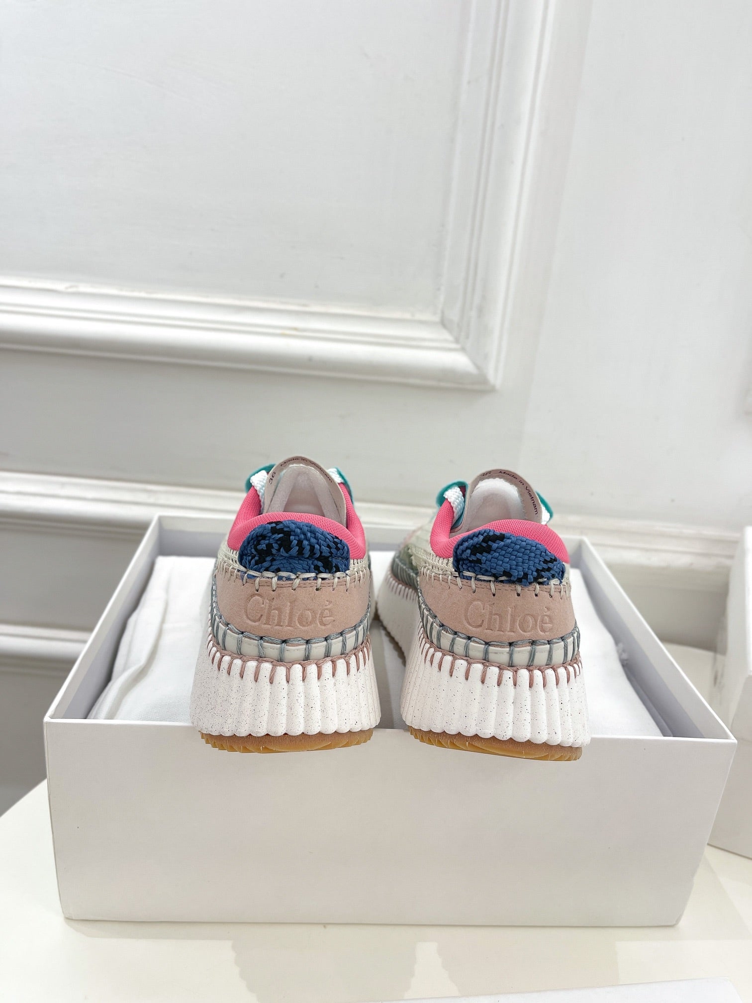 CHLOE NAMA SNEAKER IN COLORFUL SPECIAL FABRIC