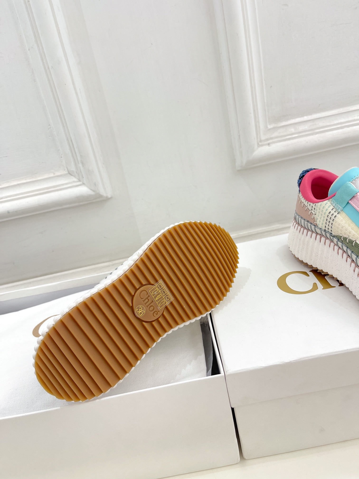 CHLOE NAMA SNEAKER IN COLORFUL SPECIAL FABRIC