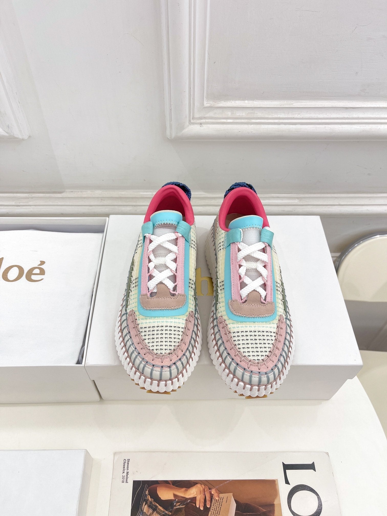 CHLOE NAMA SNEAKER IN COLORFUL SPECIAL FABRIC