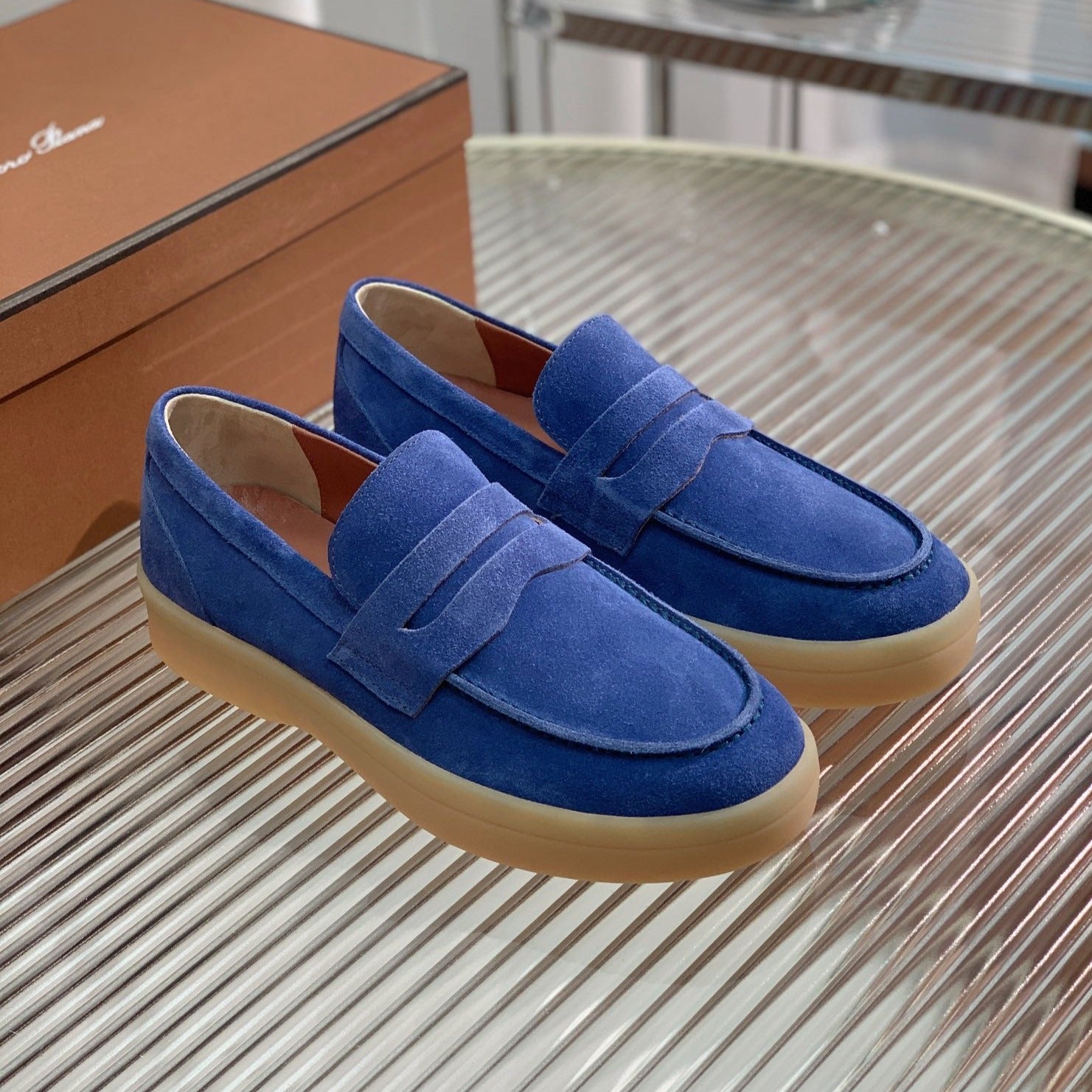 LP SUMMER WALK LOAFERS BLUE SUEDE