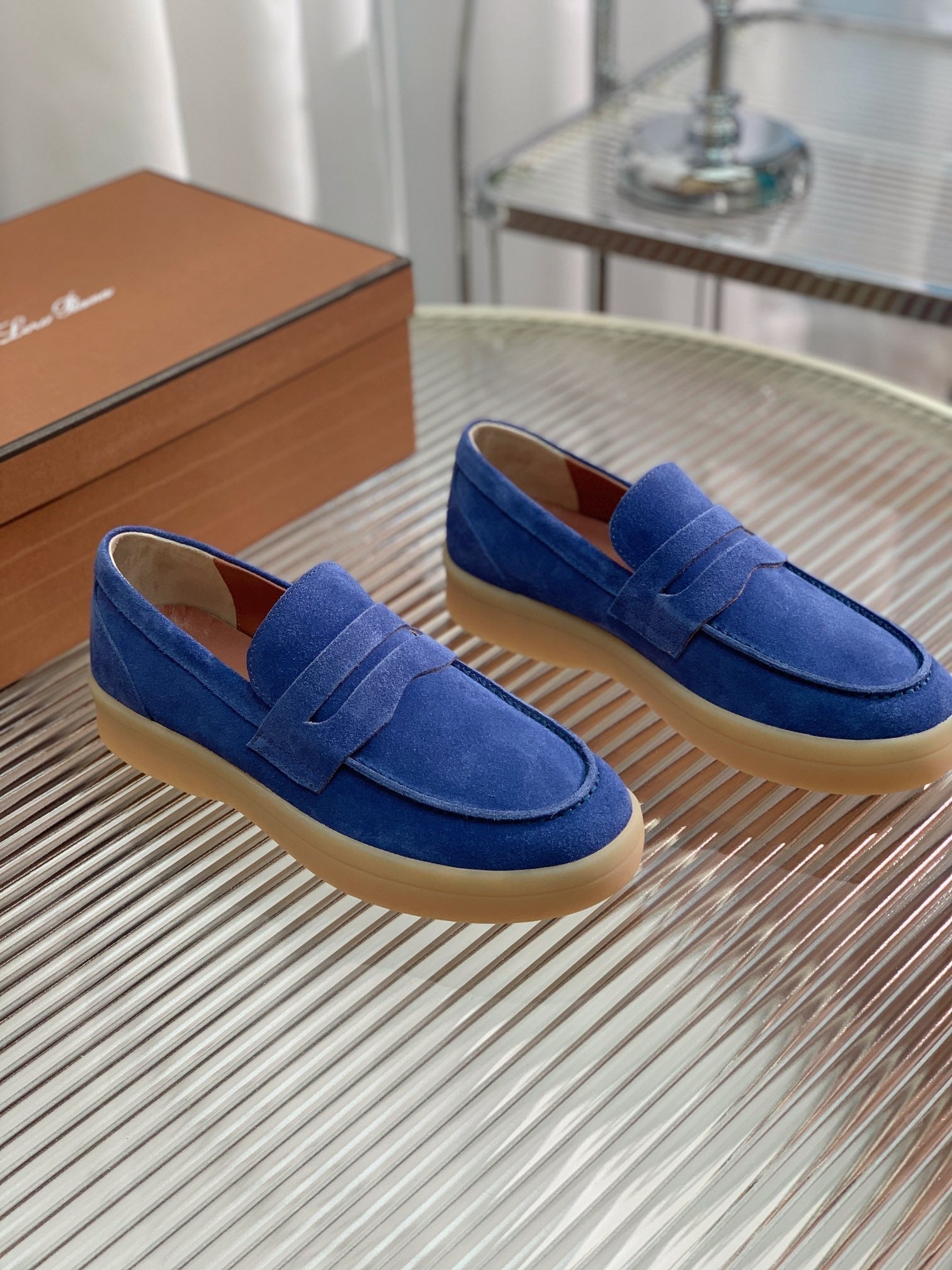 LP SUMMER WALK LOAFERS BLUE SUEDE