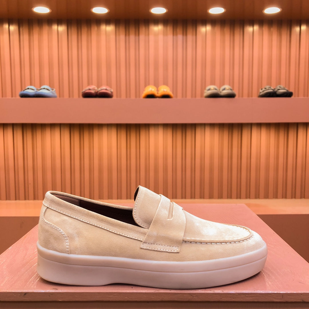 LP RETRO SUMMER WALK LOAFERS PEACH SUEDE