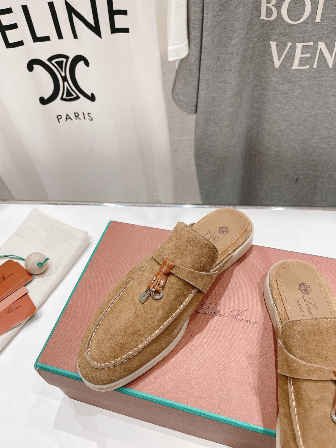 LP CHARMS WALK BABOUCHE LOAFERS COPPER SUEDE