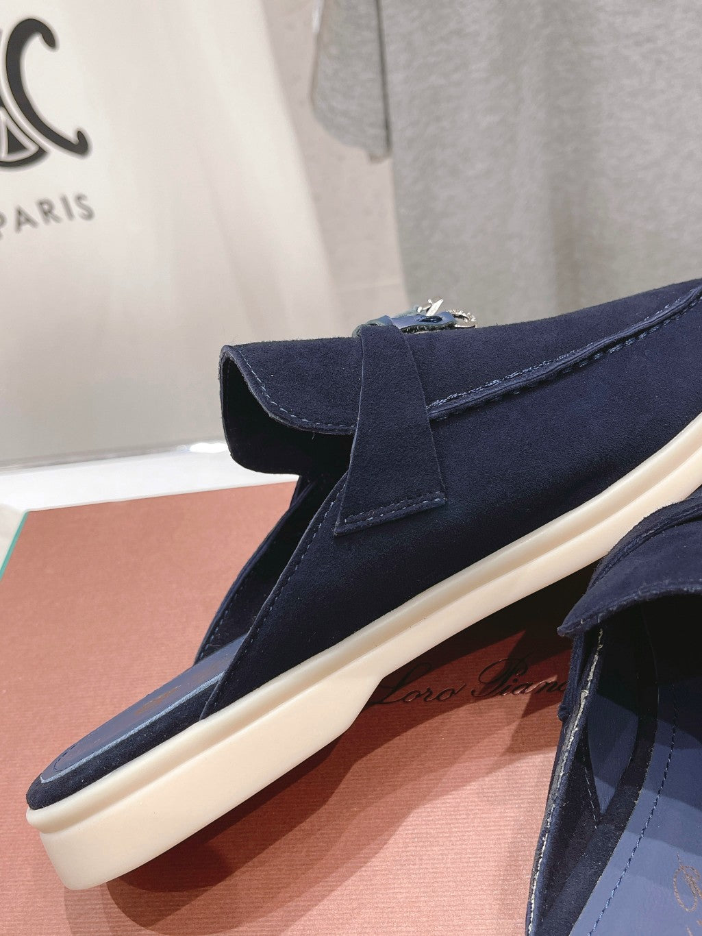 LP CHARMS WALK BABOUCHE LOAFERS DENIM SUEDE