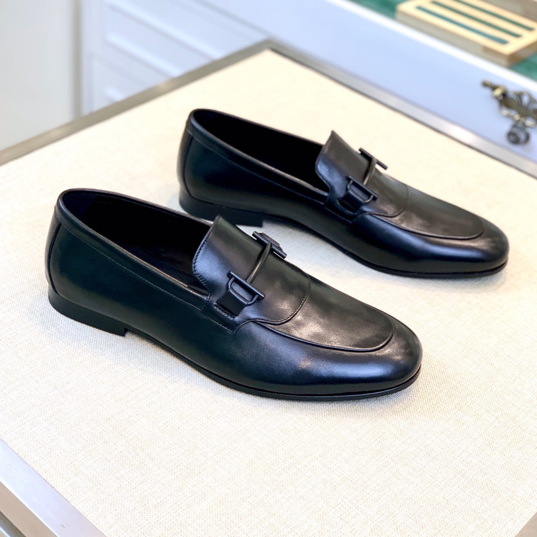 HM Men's Loafer Black Calfskin 539700