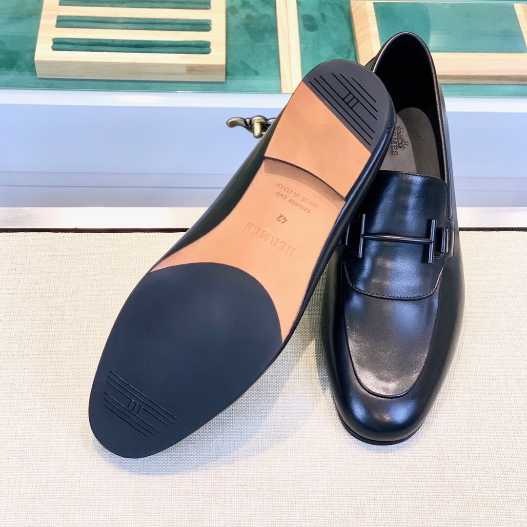 HM Men's Loafer Black Calfskin 539700
