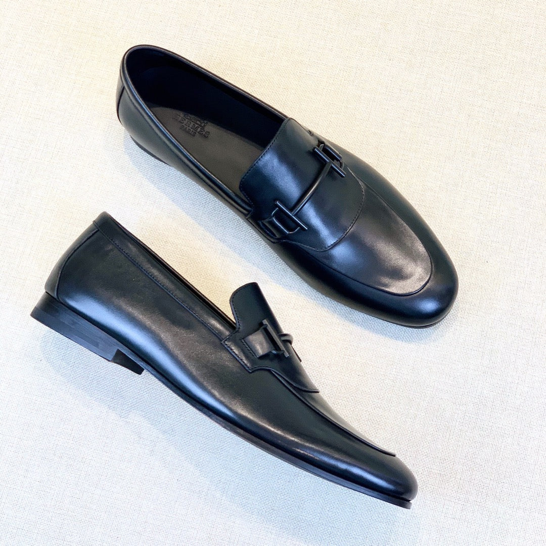 HM Men's Loafer Black Calfskin 539700