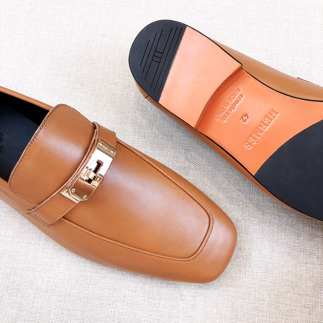 HM Men's Loafer Brown Calfskin 539737