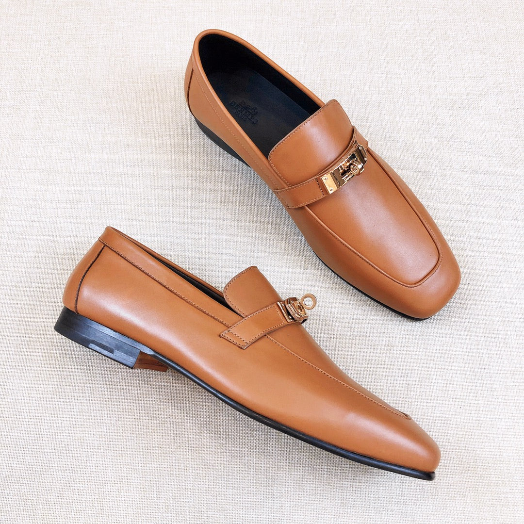 HM Men's Loafer Brown Calfskin 539737