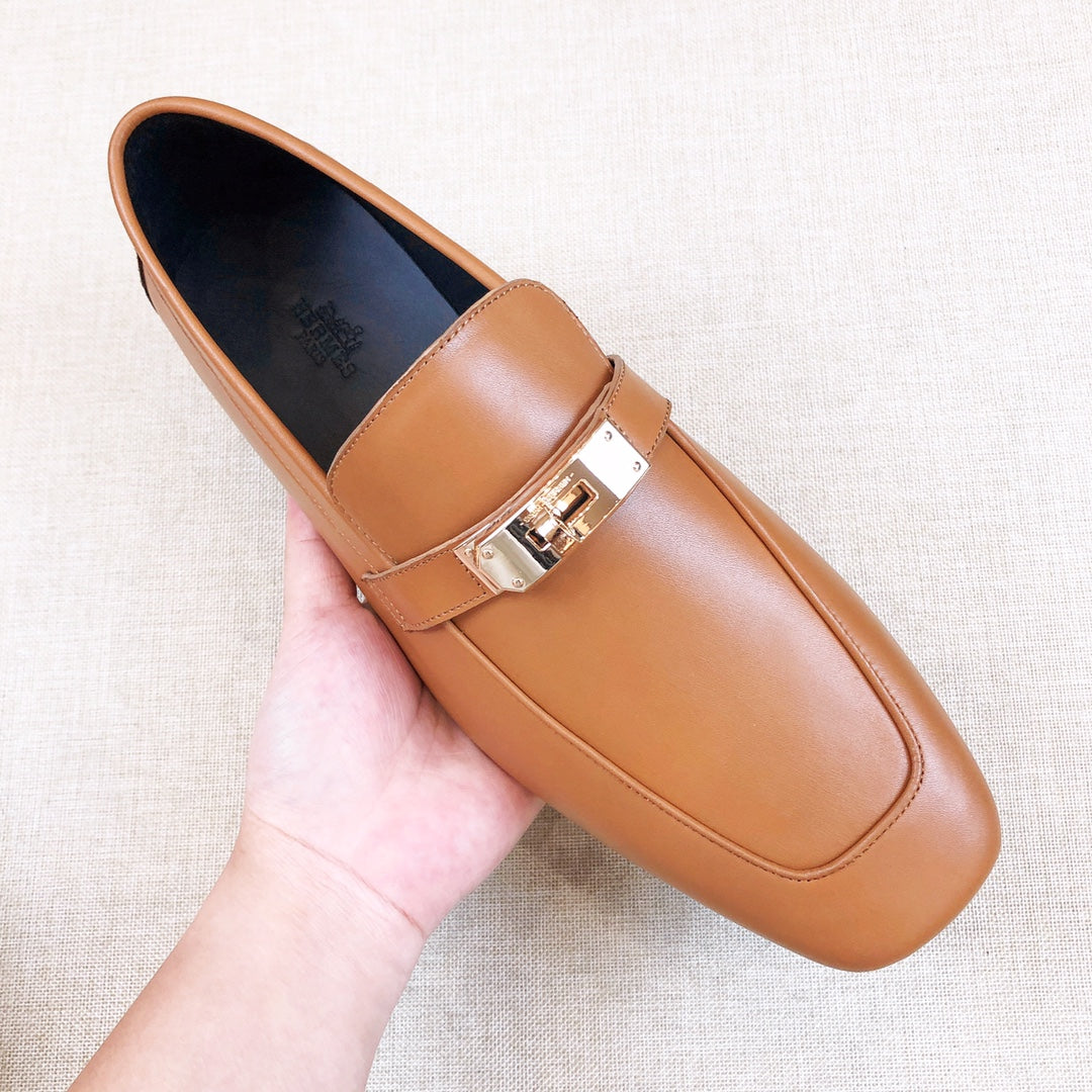 HM Men's Loafer Brown Calfskin 539737