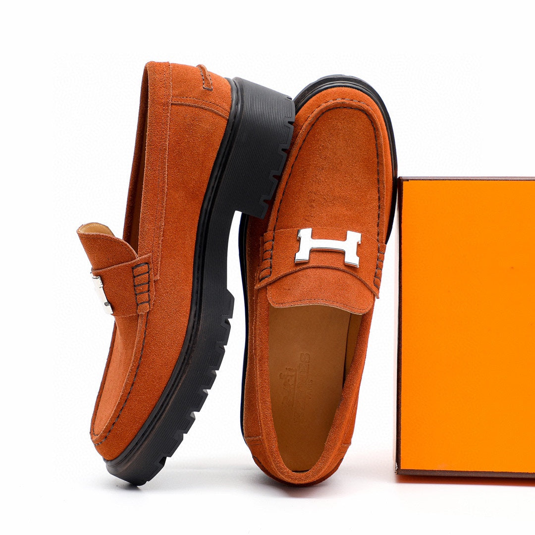 HM Men's Loafer Orange Suede 616530