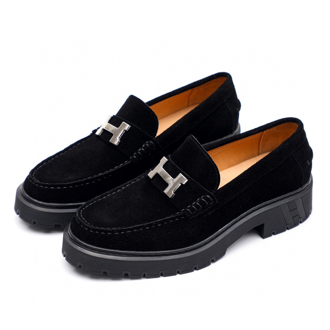 HM Men's Loafer Black Suede 616531