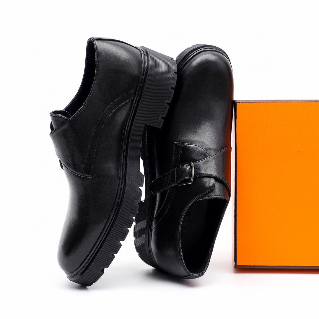 HM Men's Loafer  Black Calfskin 616537