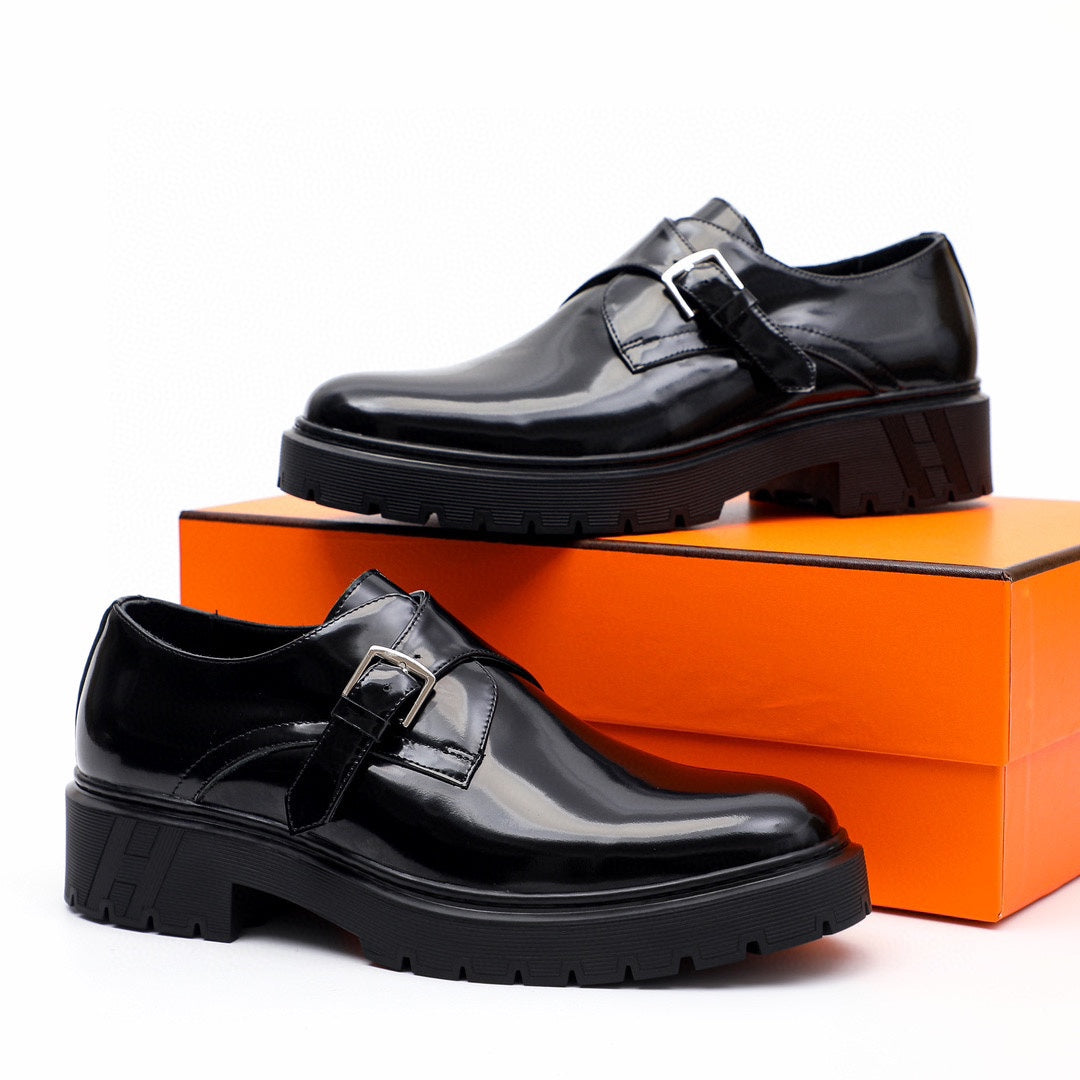 HM Men's Loafer Black Patent Leather 616538