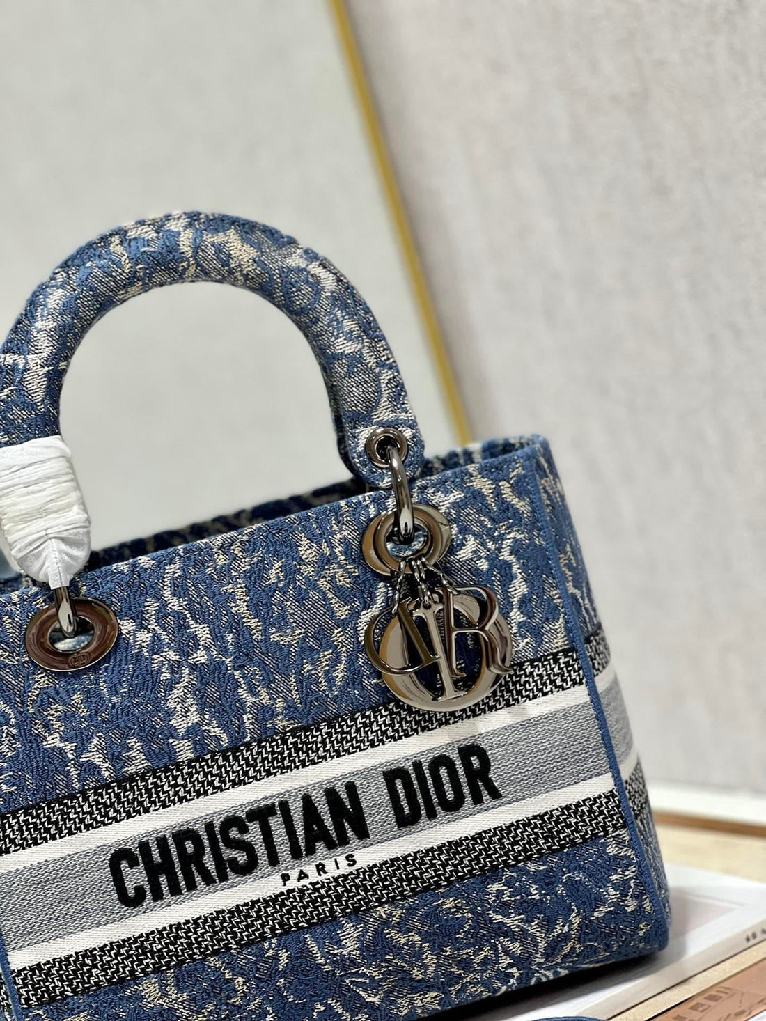 CD Denim Water Blue  24 Lady Dior Bag Canvas 336663