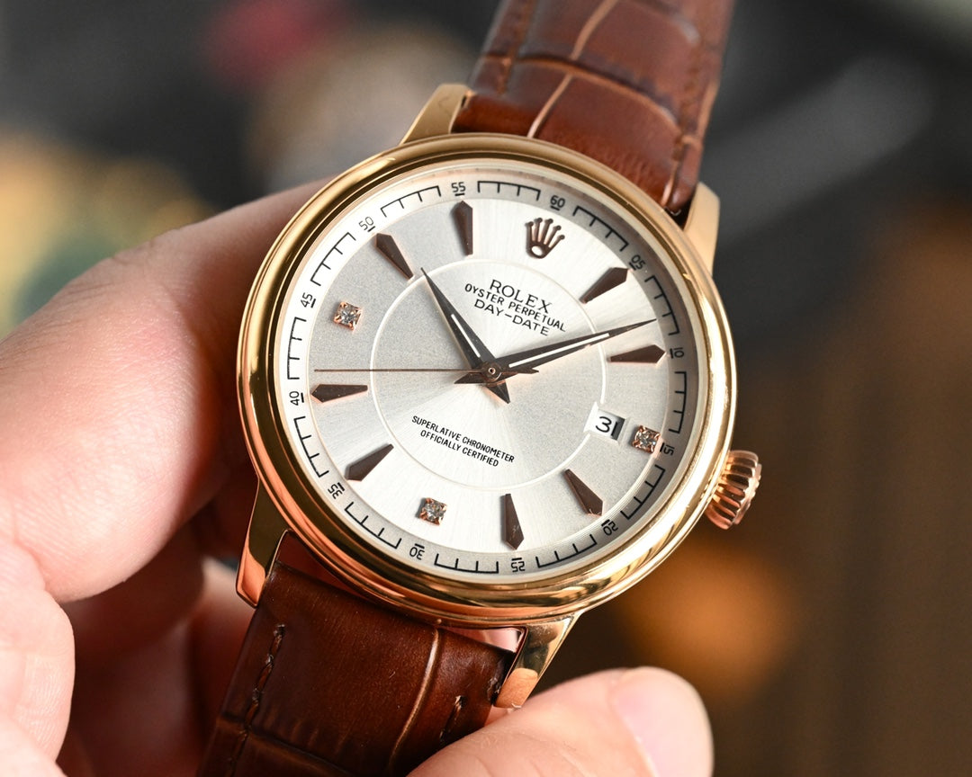 Rolex 25 Day-Date 40mm Silver Gold 361045