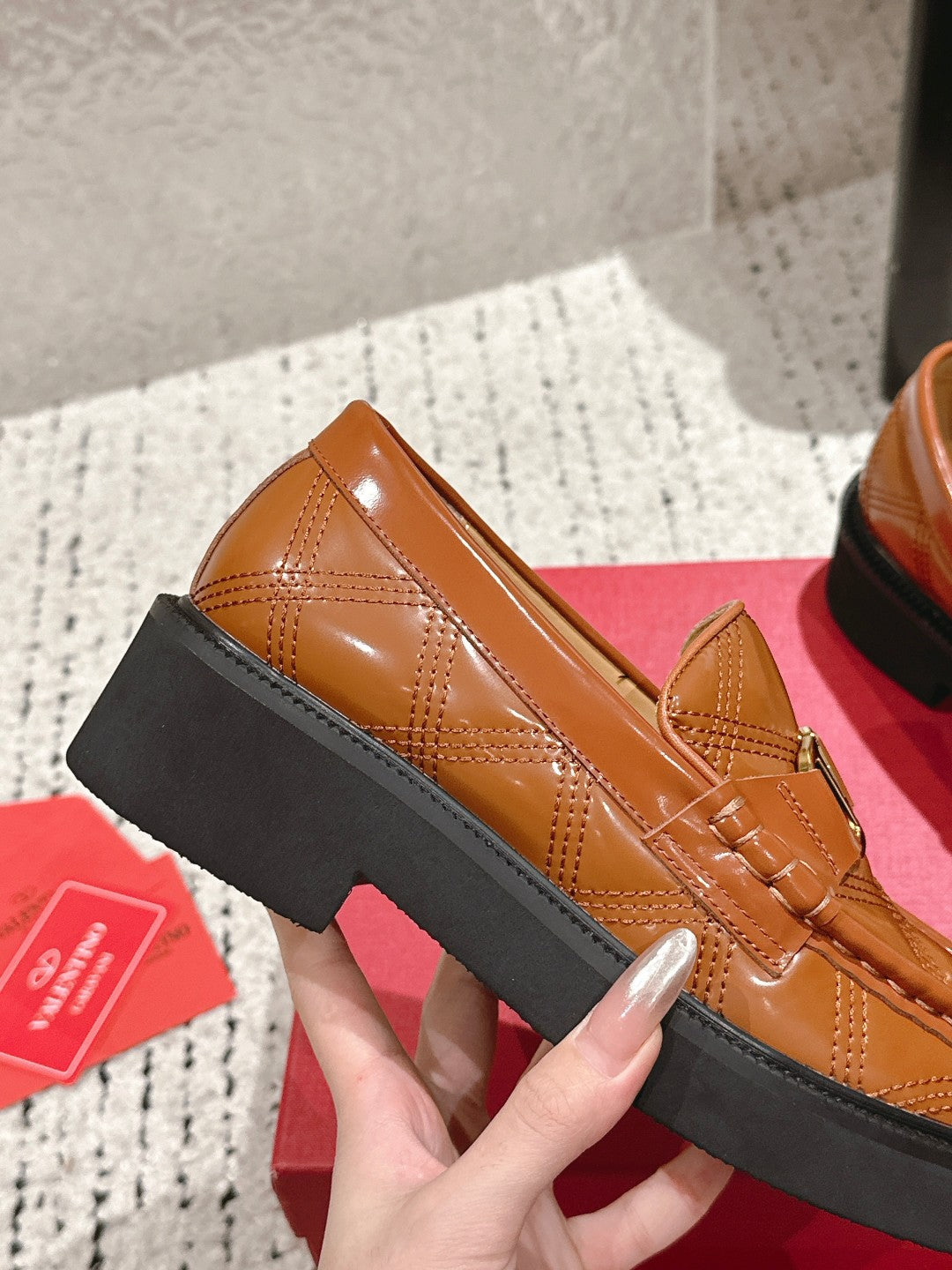 VT Vlogo Loafer Brown Patent Leather