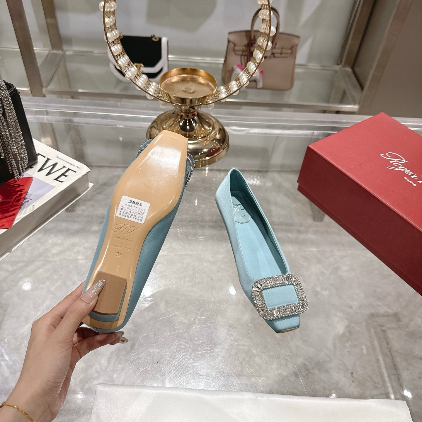 Bell Viv 25 Pumps Blue Imported Silk 300724