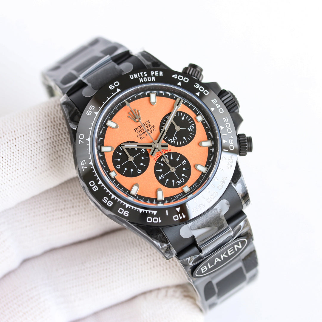 Rolex Daytona 40mm Carbon Black Orange