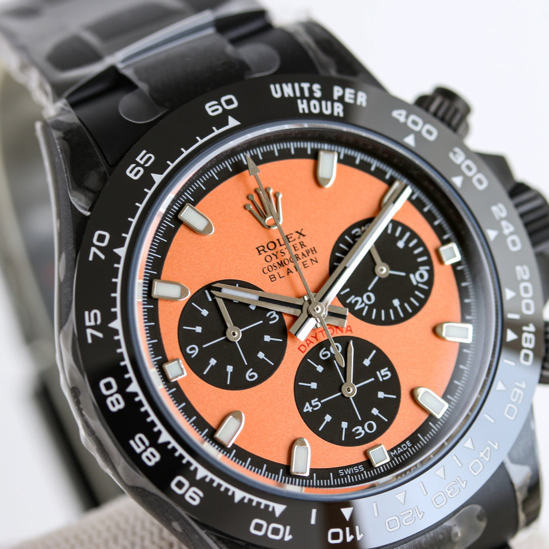 Rolex Daytona 40mm Carbon Black Orange