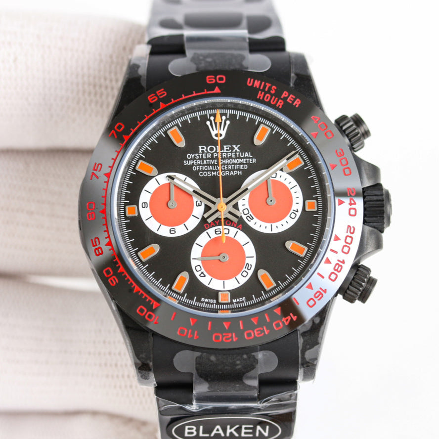 Rolex Daytona 40mm Carbon Black Silver Hand