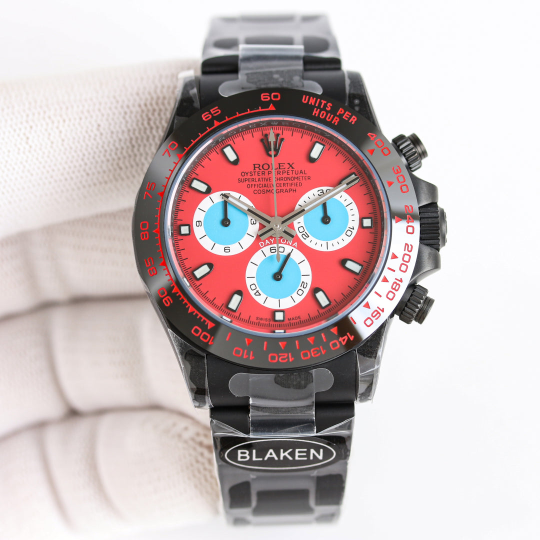 Rolex Daytona 40mm Carbon Black Red Dial