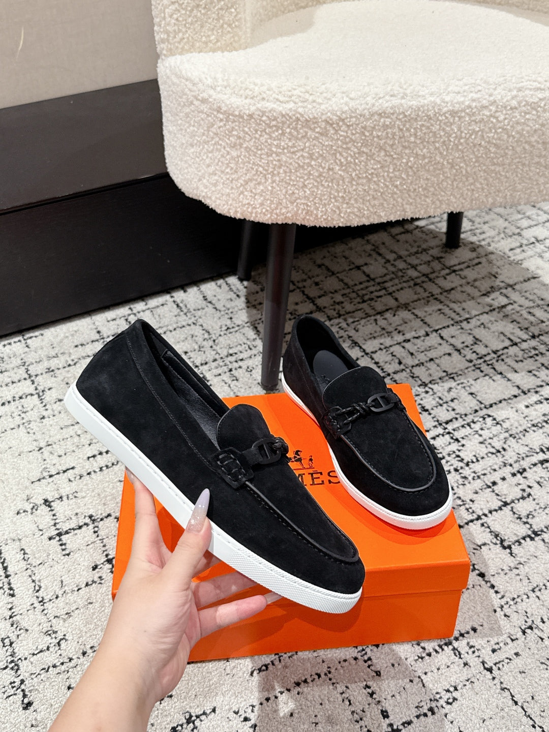 HM 25 Mocassim lgnacio Loafer  Black Cowhide 377583