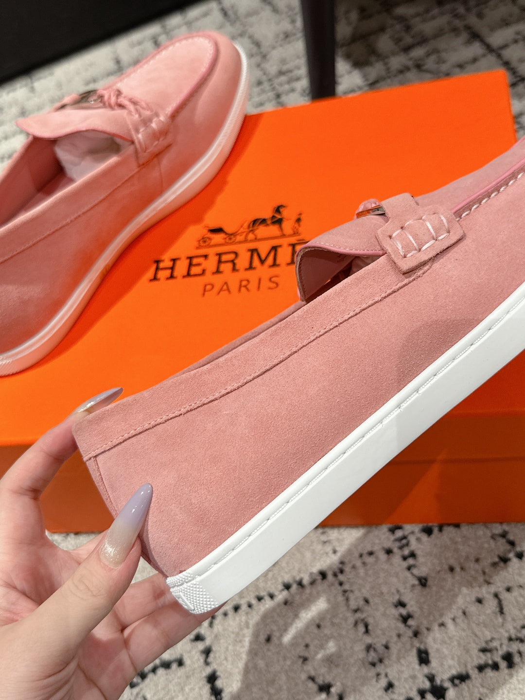 HM 25 Mocassim lgnacio Loafer Pink Cowhide 377590