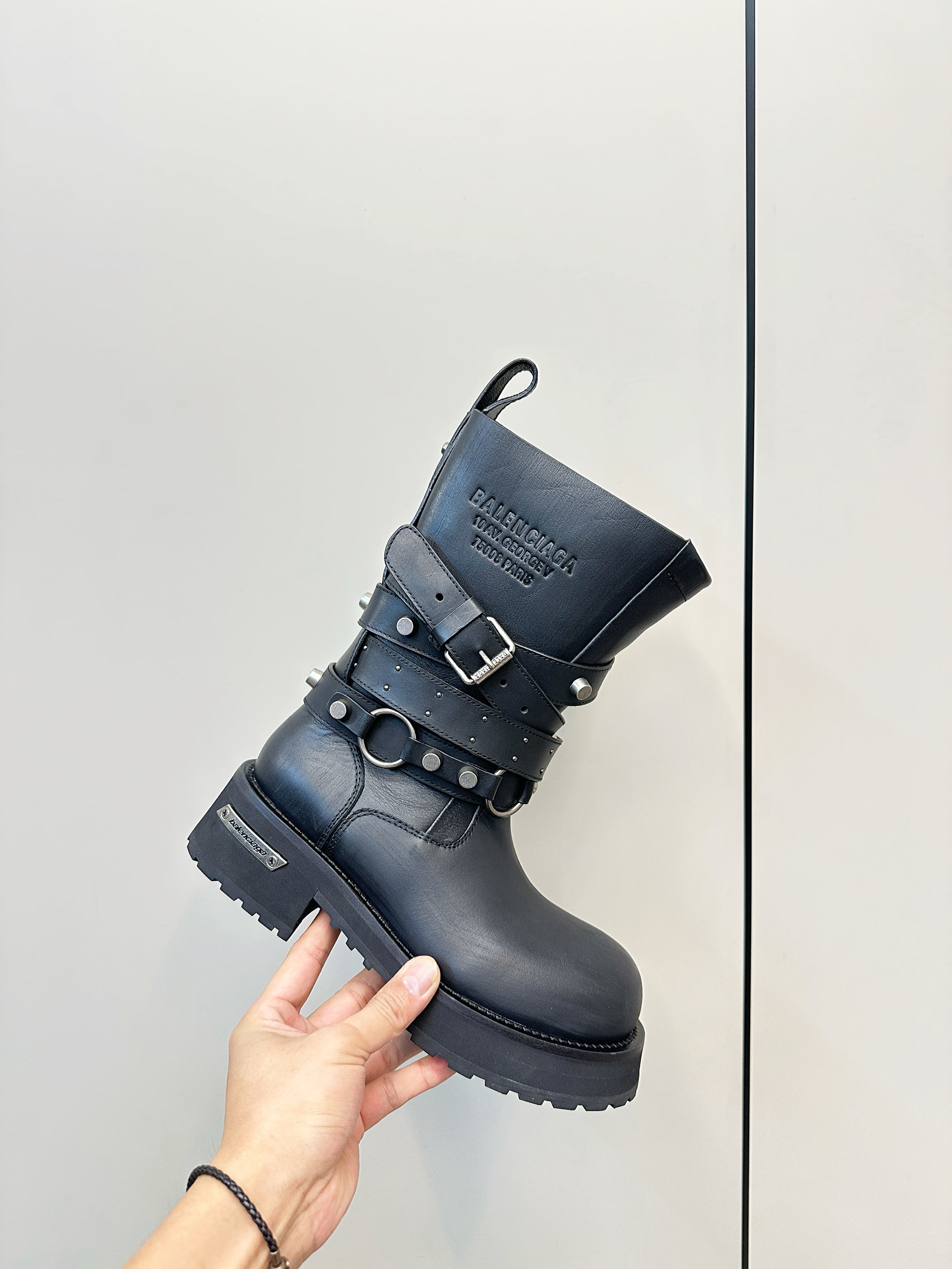 Balenciaga 25ss Venom Boots Black Calfskin 469378