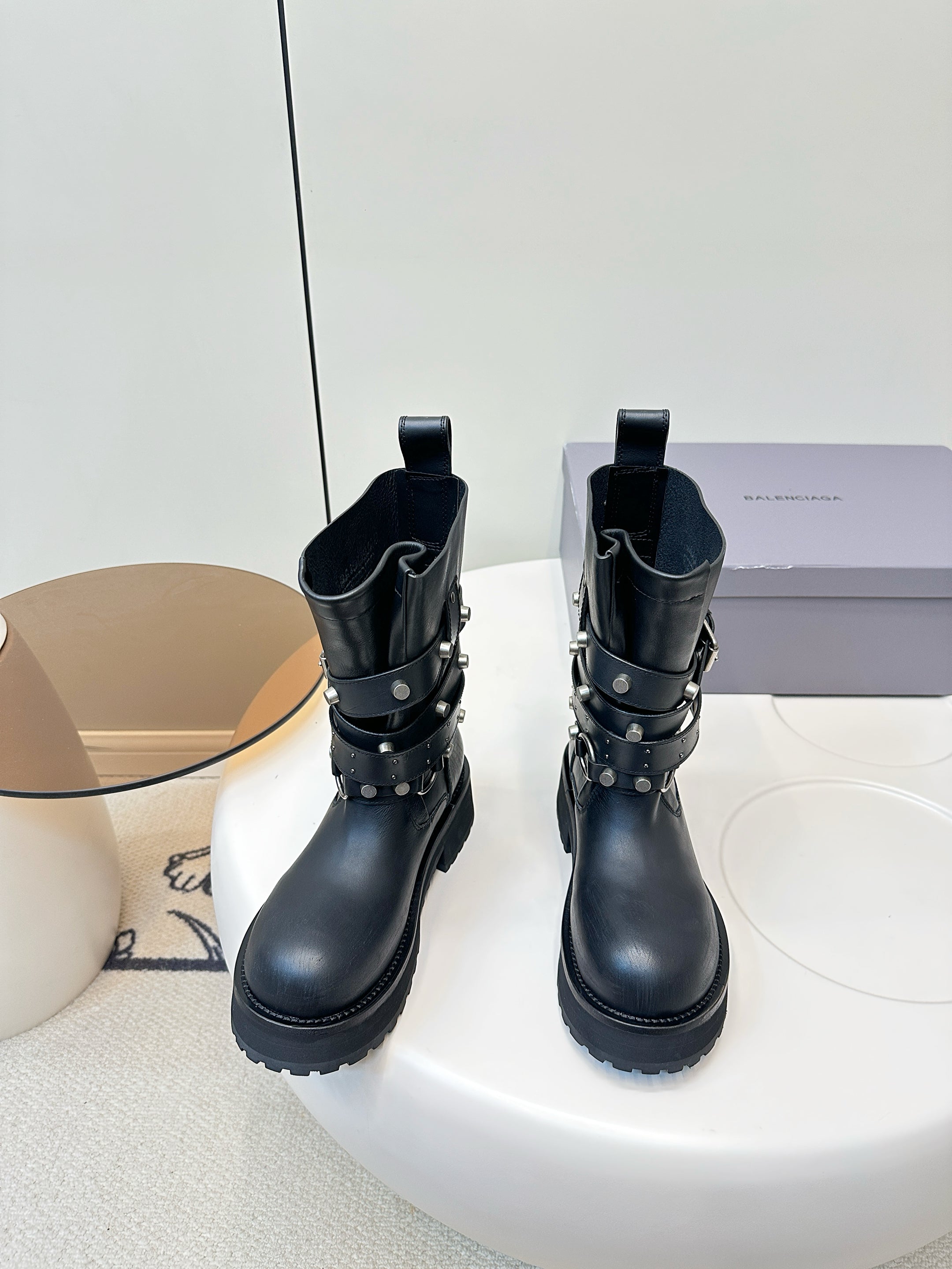 Balenciaga 25ss Venom Boots Black Calfskin 469378