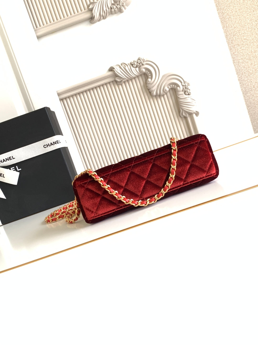 cc 24a nano 19cm kelly shopper bag red velvet