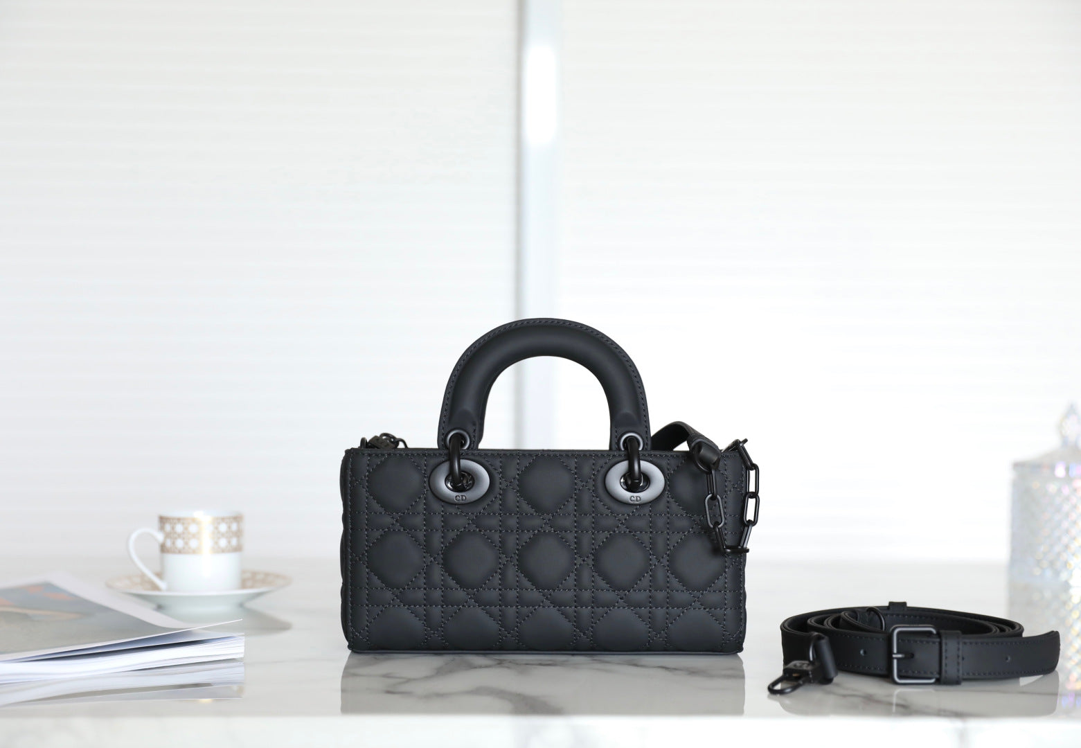 CD Lady D-Joy Black Patent Leather with Black Hardware