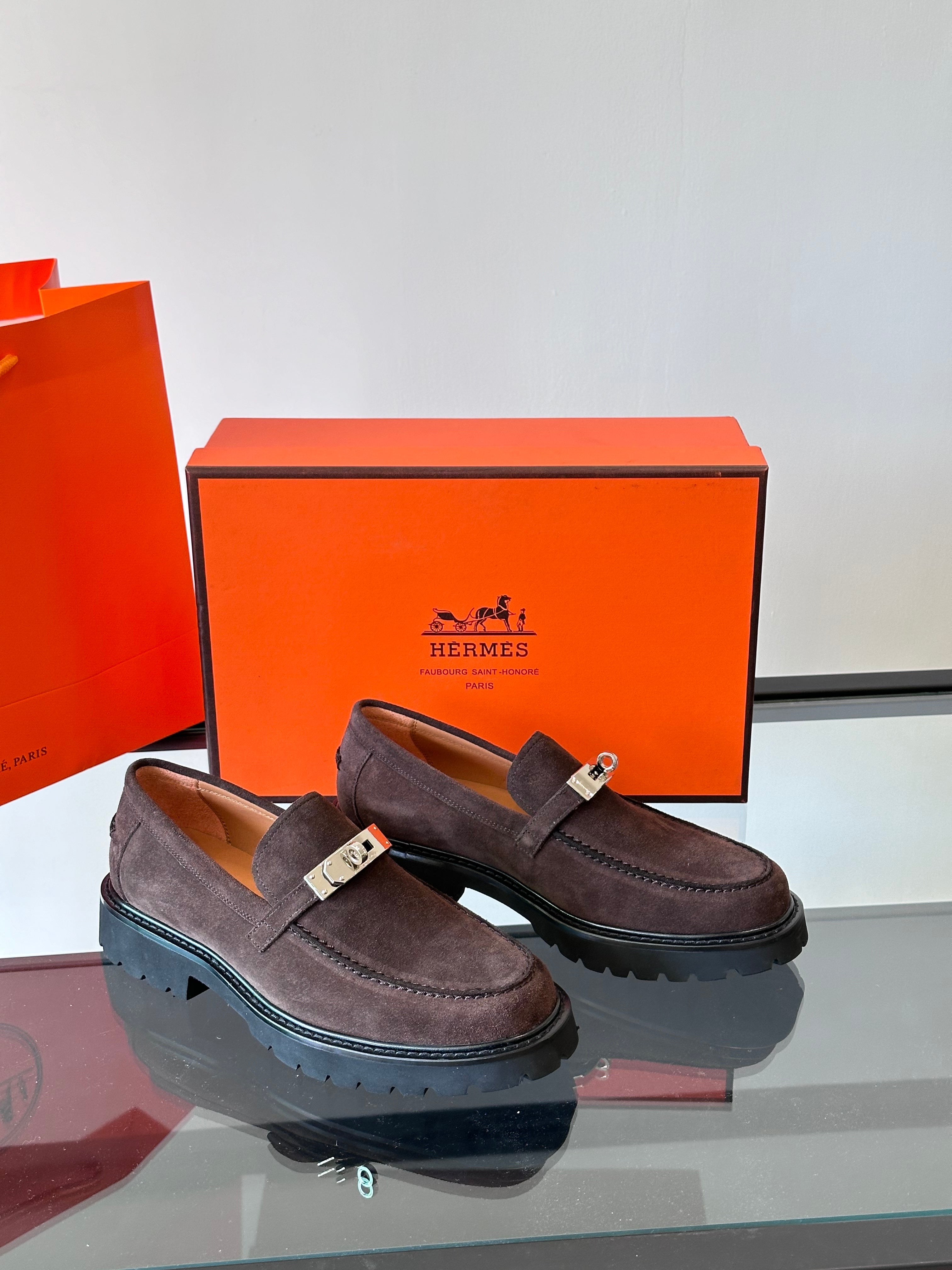 HM Men's Icone Loafer Dark Brown Suede 524583