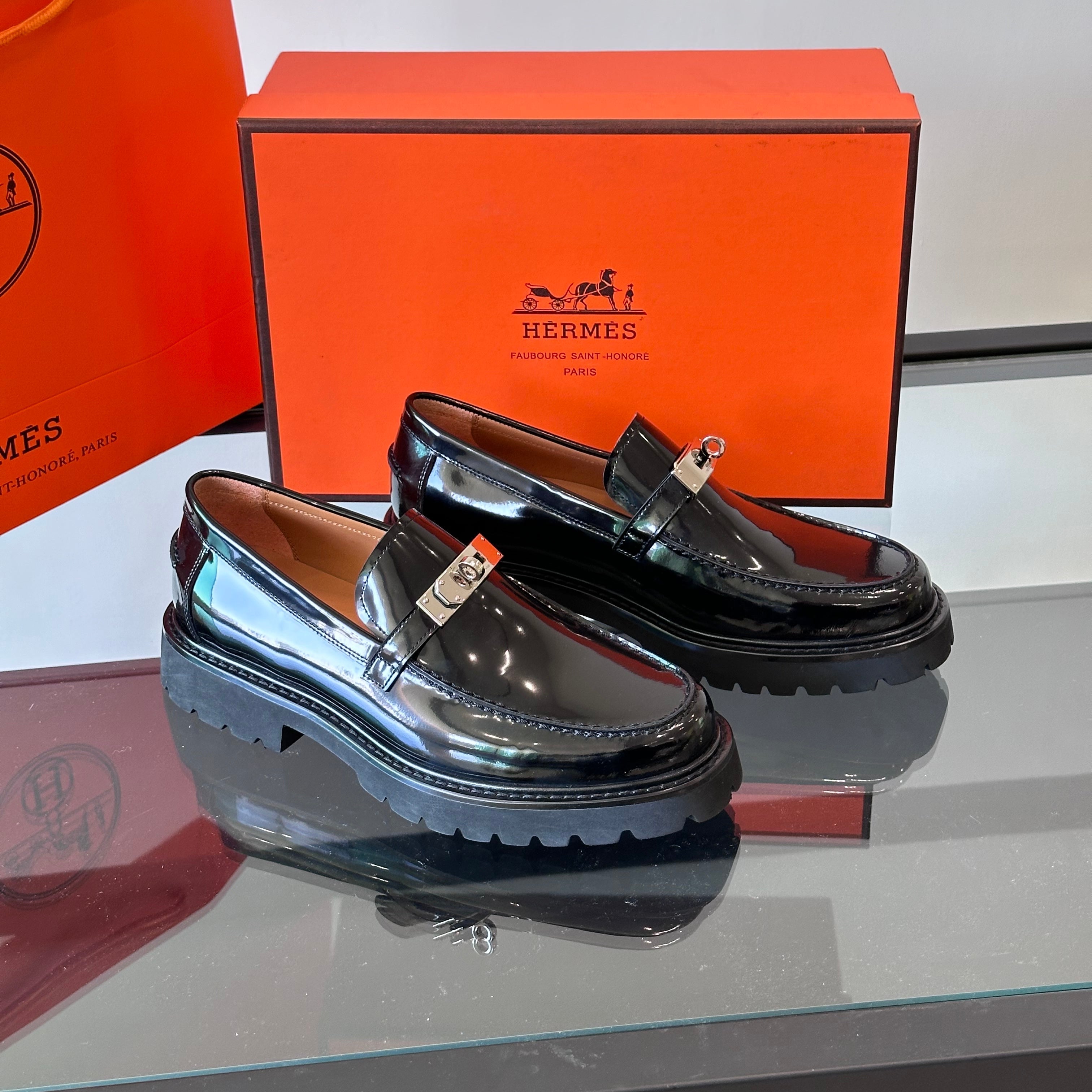 HM Men's Icone Loafer Black Patent Leather