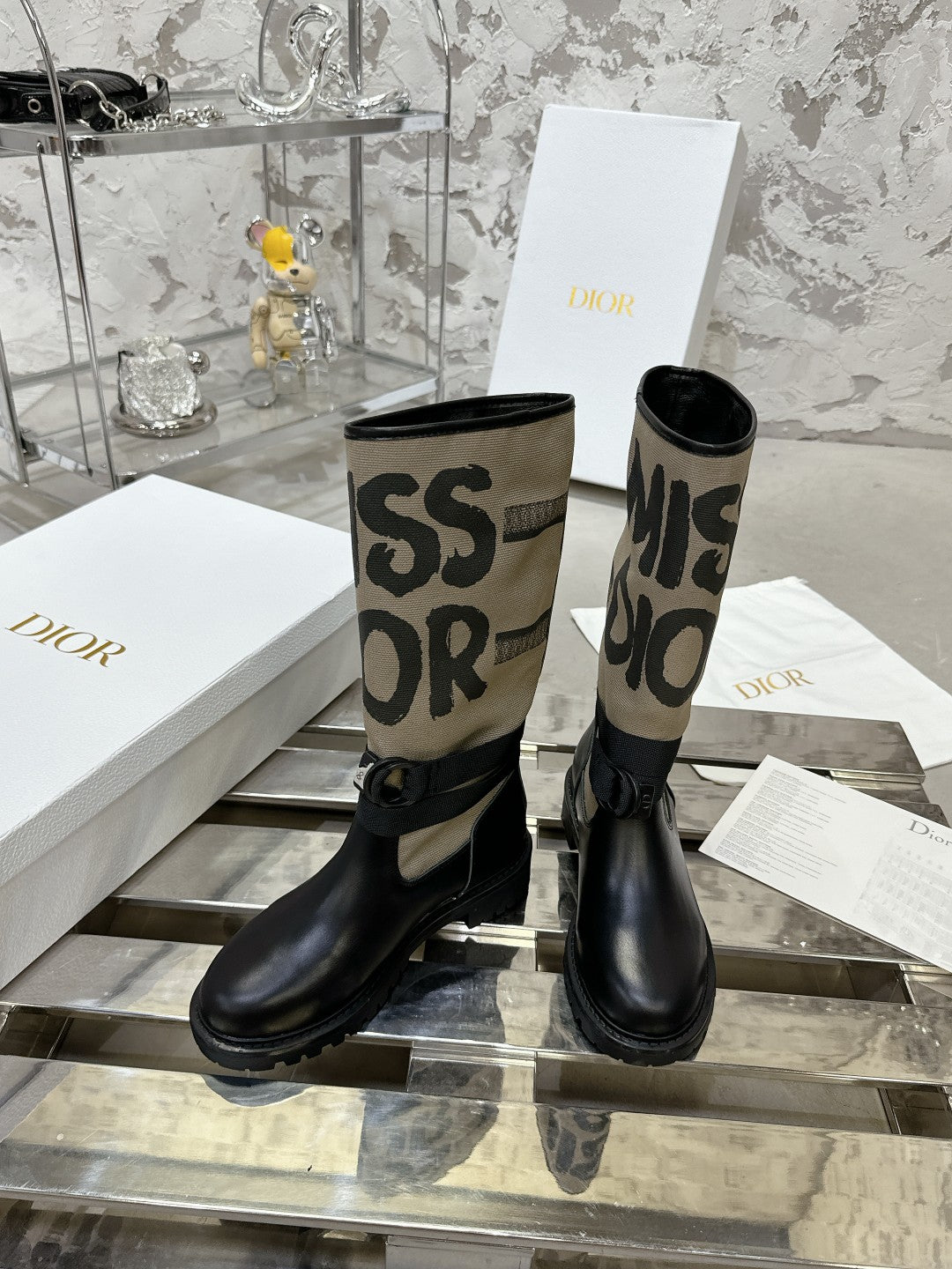 CD D-Major Boot In Light Brown Canvas 100574