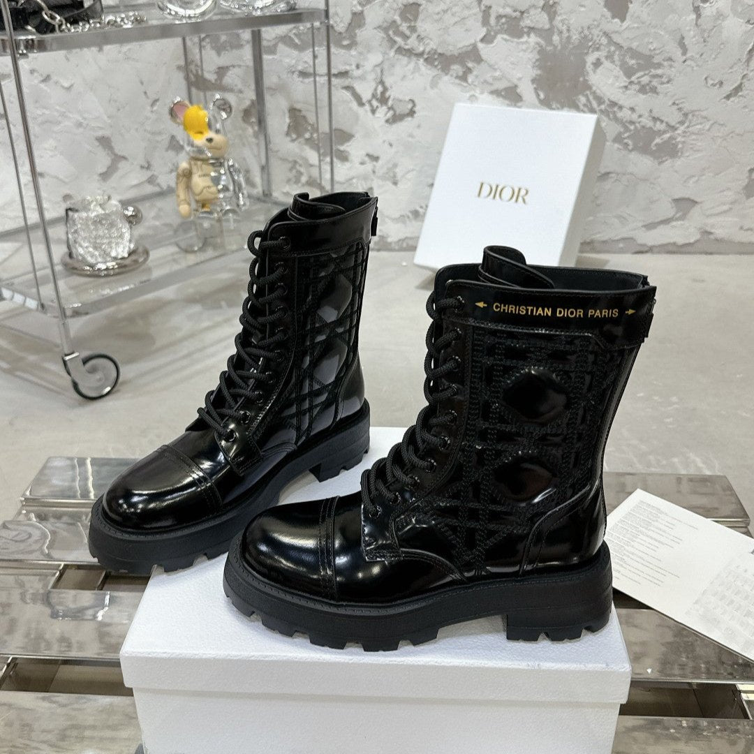 CD D-Unit Ankle Boot In Black Glossy Cowhide 100585