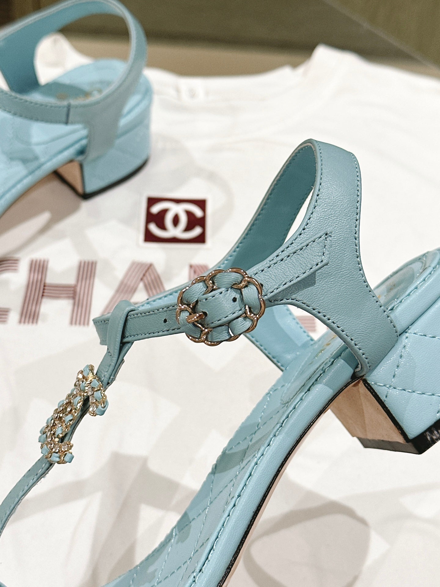 cc sandal 45 cloud blue lambskin