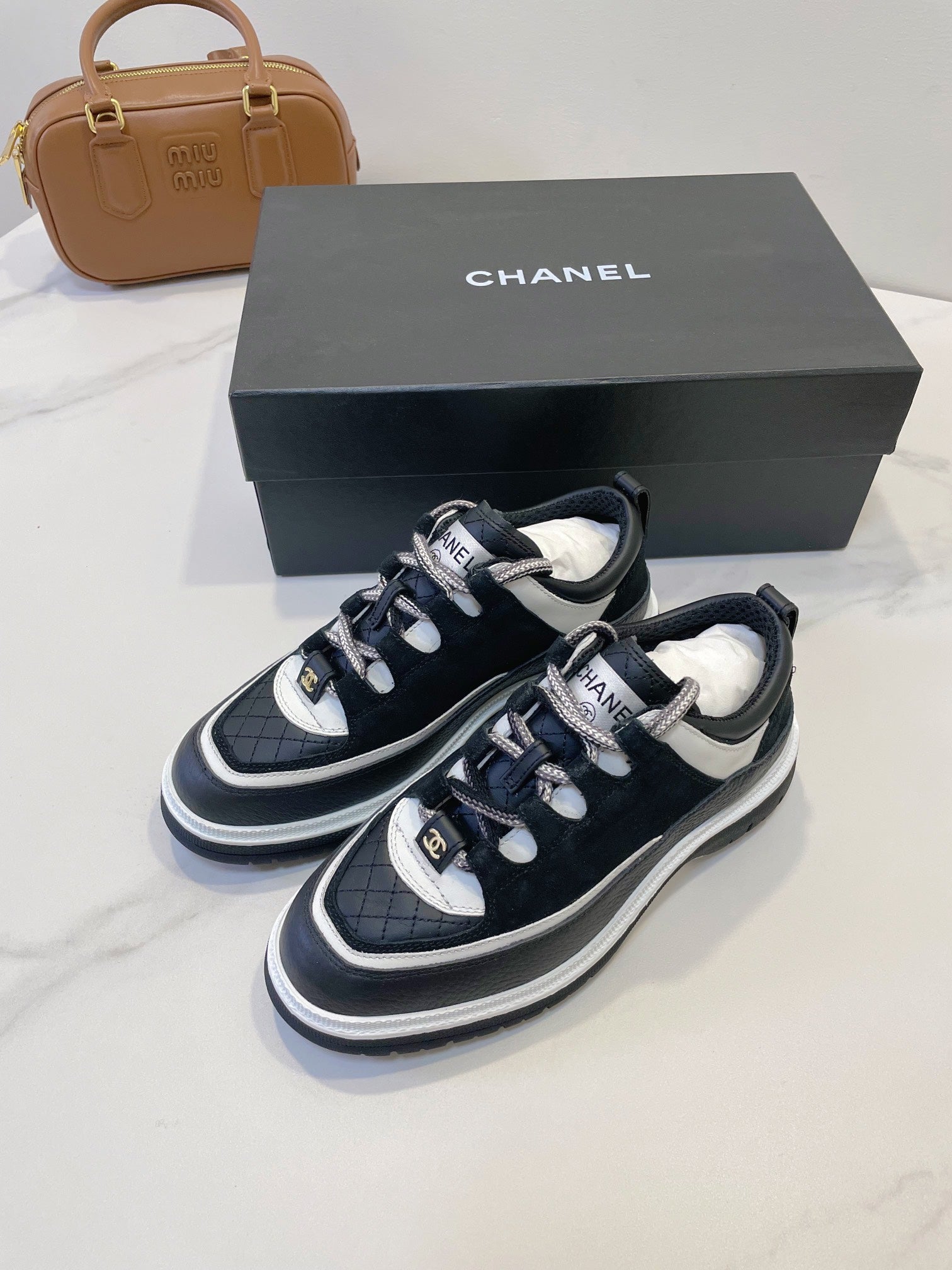CC Sneaker In Black Cowhide  144774