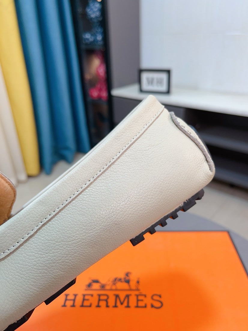 HM Men's Loafer White Cowhide 521949