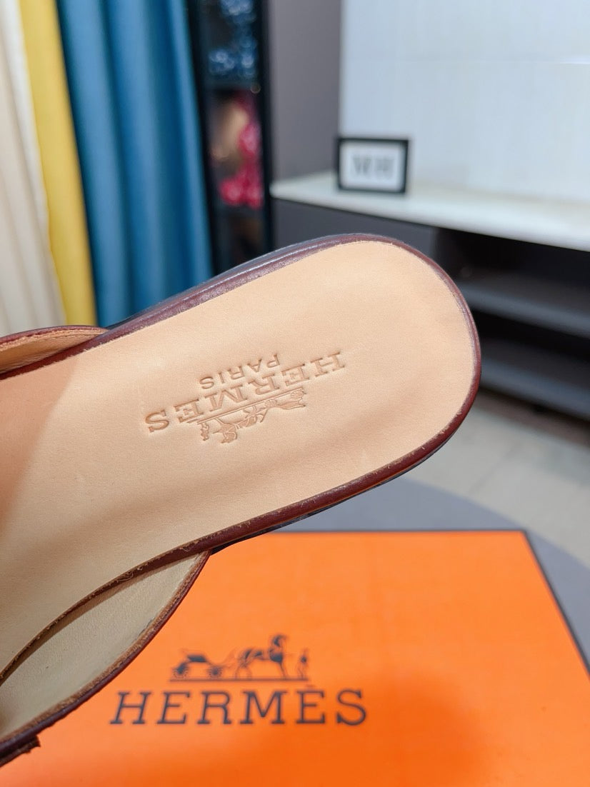 HM Men's Paris Mule Brown Cowhide 663226