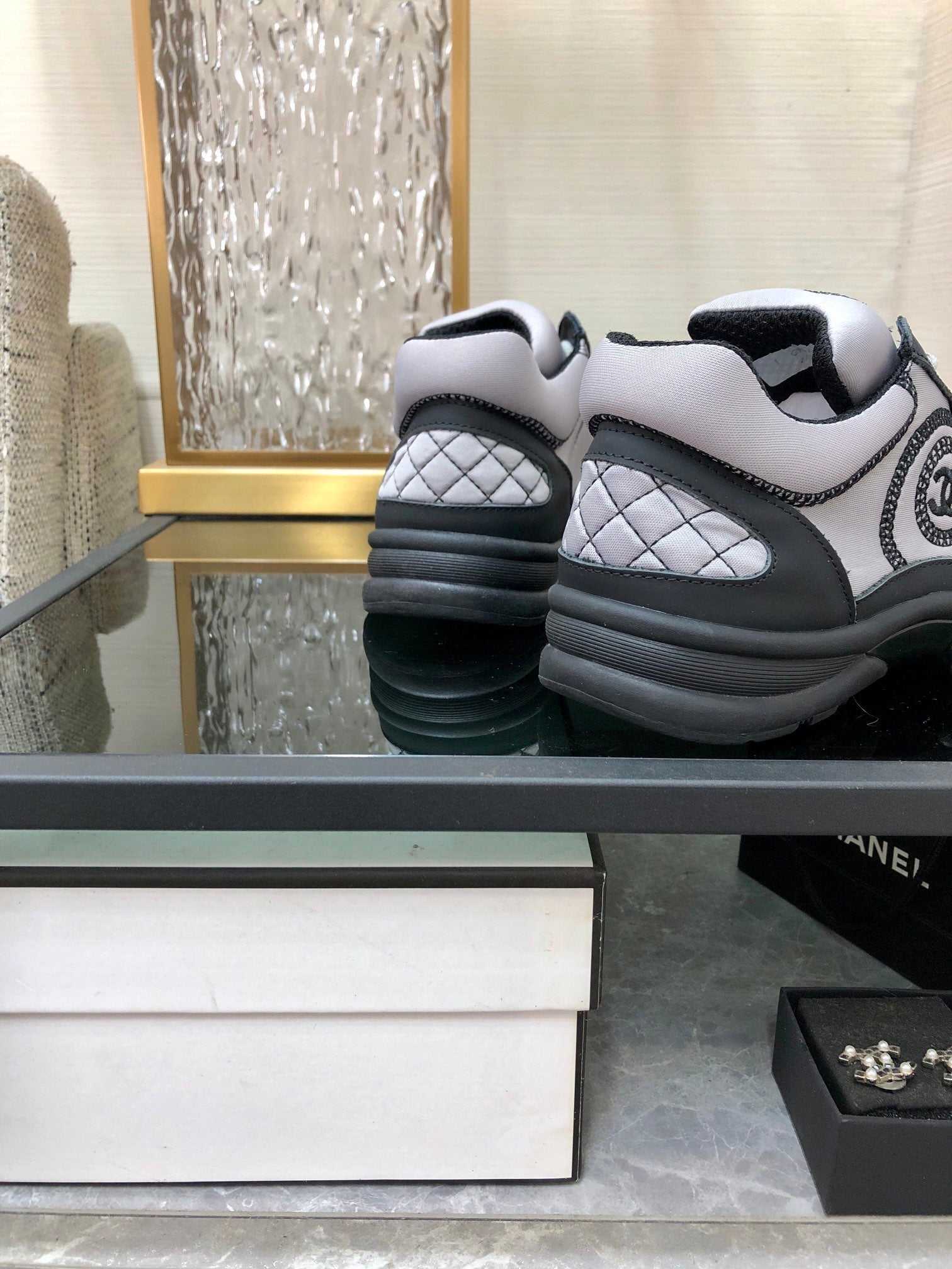 CC Sneaker Grey Black Fabric