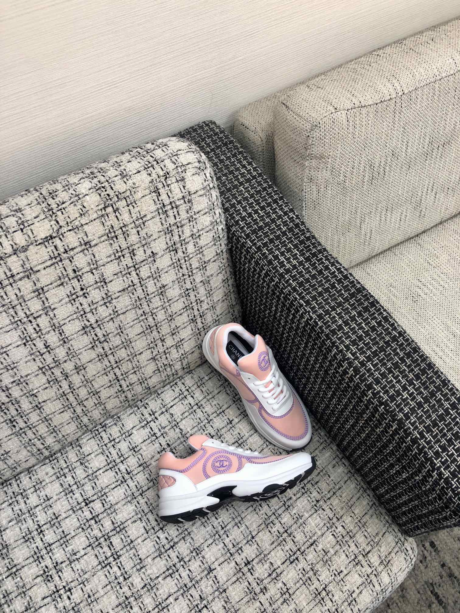 CC Sneaker Pink Mix Purple Fabric