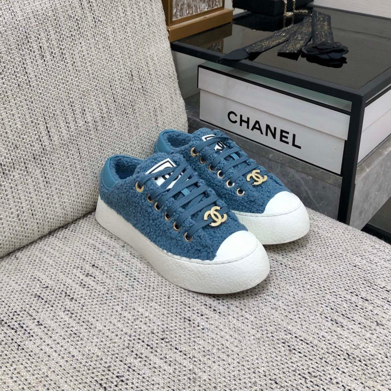 CC Low Sneaker Cerulean Wool